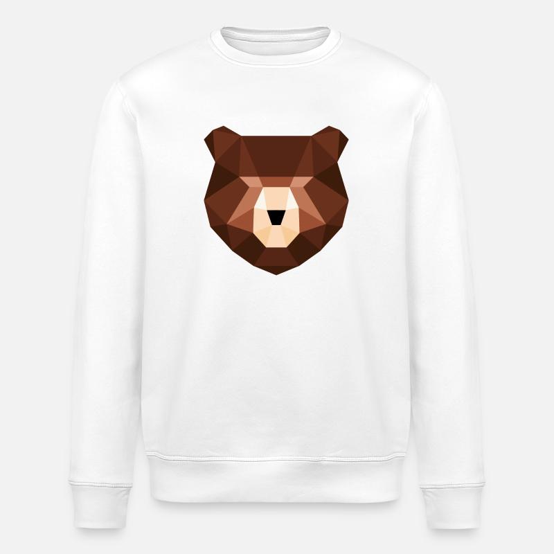 Der Bär - Stanley/Stella Unisex Bio-Sweatshirt ROLLER - Weiß