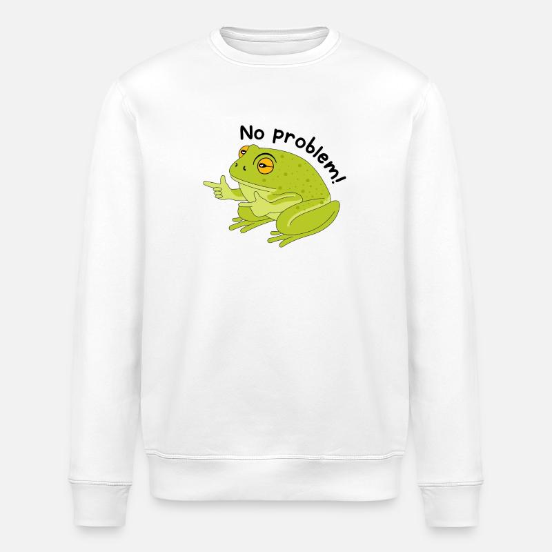 Frog no problem - Stanley/Stella ROLLER Unisex Organic Sweatshirt - white