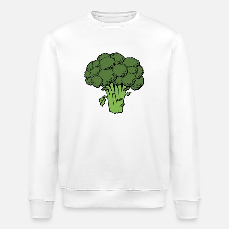 broccoli broccoli veggie gemuese vegetables1 - Stanley/Stella ROLLER Unisex Organic Sweatshirt - white