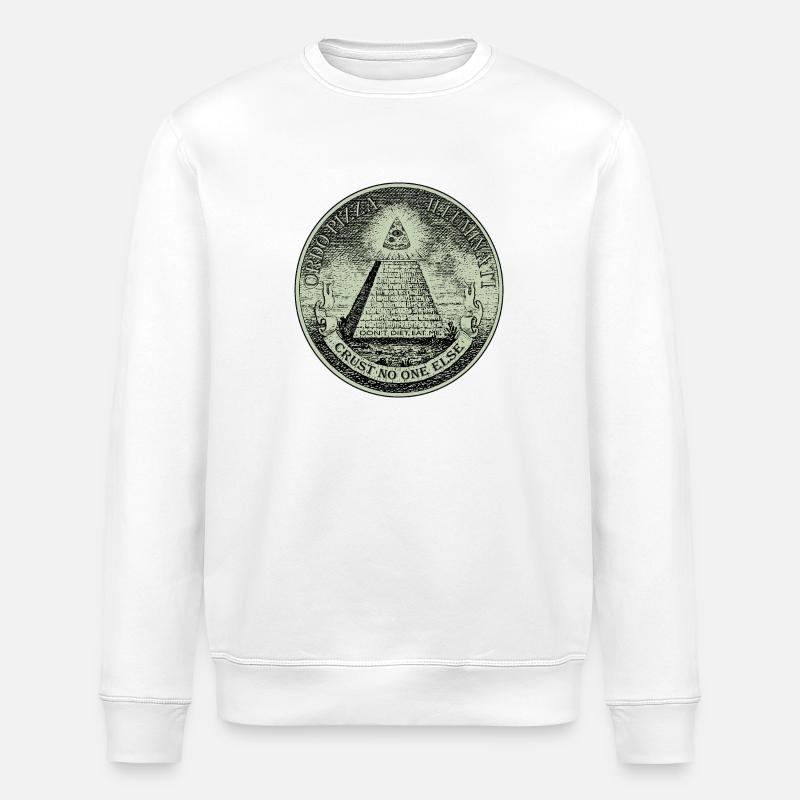 PizzaIlluminati - Stanley/Stella Unisex Bio-Sweatshirt ROLLER - Weiß
