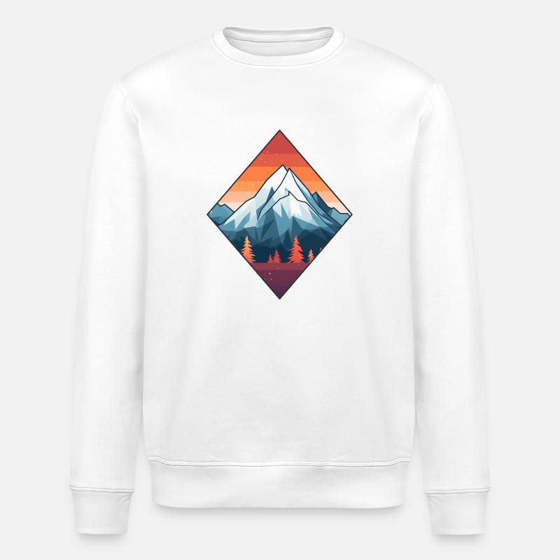 Berge im Herbst - Stanley/Stella Unisex Bio-Sweatshirt ROLLER - Weiß