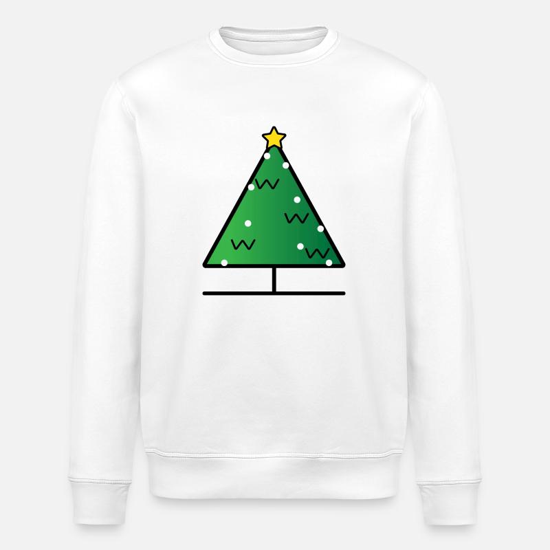 Arbre de Noêl - Sweat bio ROLLER Stanley/Stella Unisexe - blanc