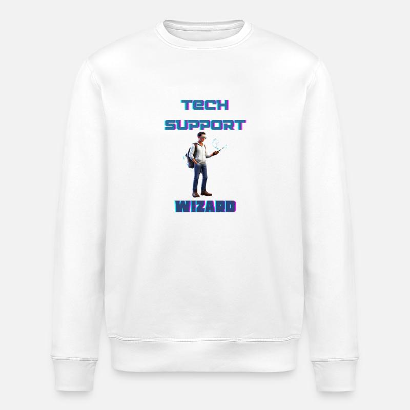 Tech Support Wizard - Stanley/Stella ROLLER Unisex Organic Sweatshirt - white