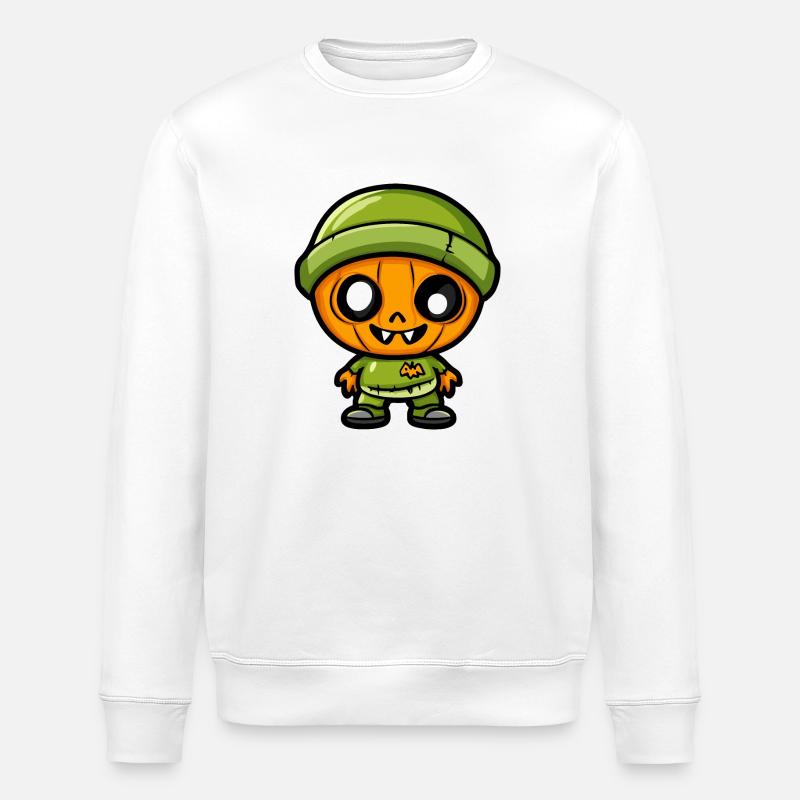 Zombie Halloween Bande dessinée mignonne - Sweat bio ROLLER Stanley/Stella Unisexe - blanc