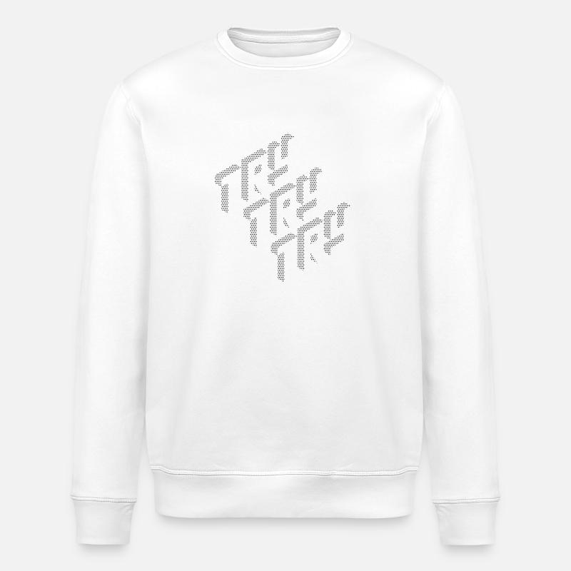 try isometry black - Stanley/Stella ROLLER Unisex Organic Sweatshirt - white