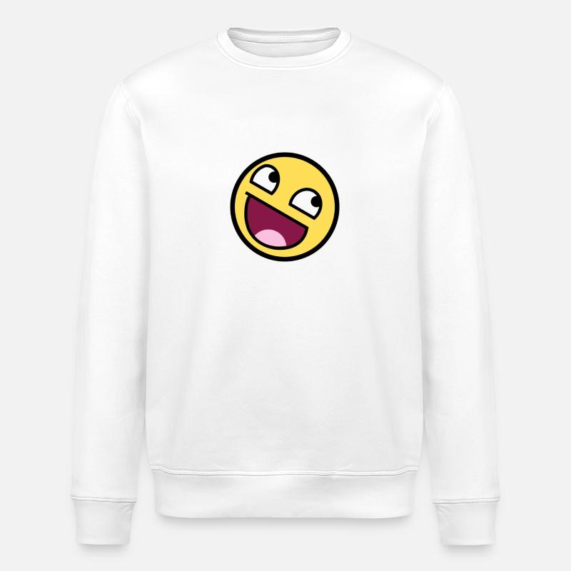 Smiley - Stanley/Stella Unisex Bio-Sweatshirt ROLLER - Weiß