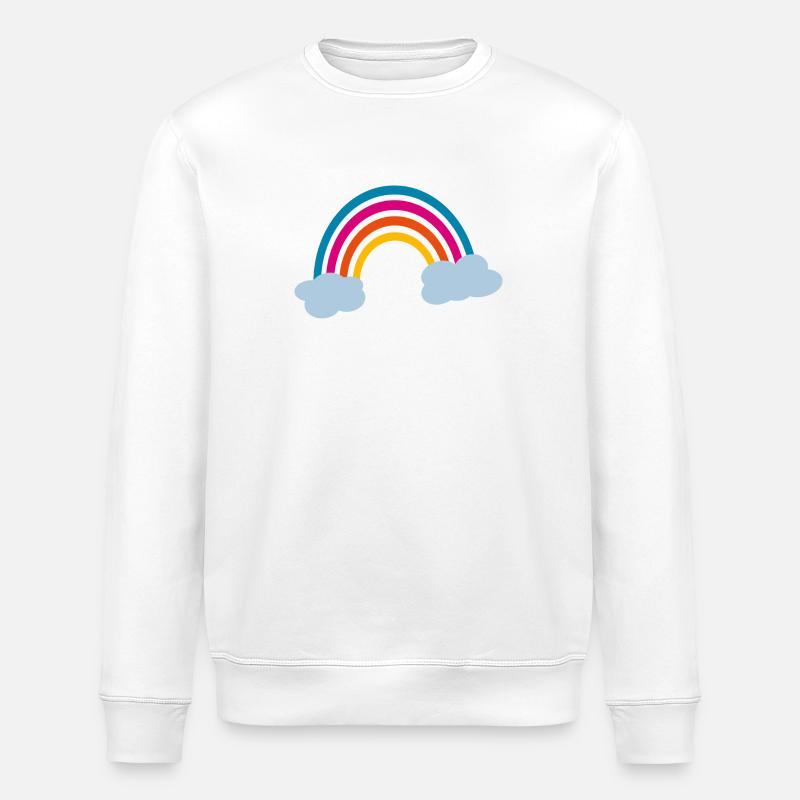 RAINBOW - Stanley/Stella ROLLER Unisex Organic Sweatshirt - white