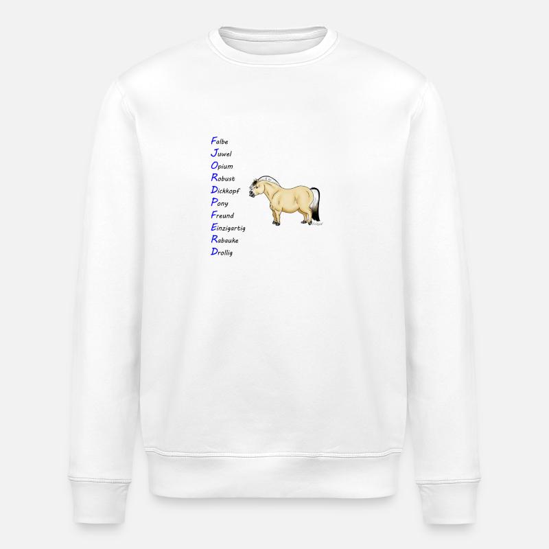 FJORDPFERD - Stanley/Stella Unisex Bio-Sweatshirt ROLLER - Weiß