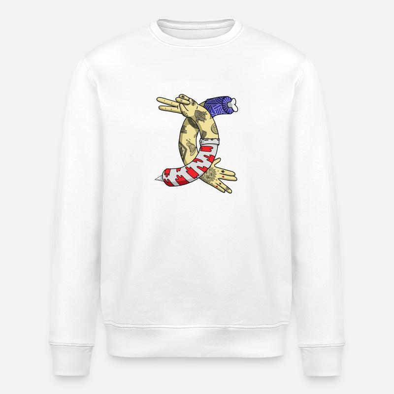 Tatoo Illustration - Stanley/Stella Unisex Bio-Sweatshirt ROLLER - Weiß