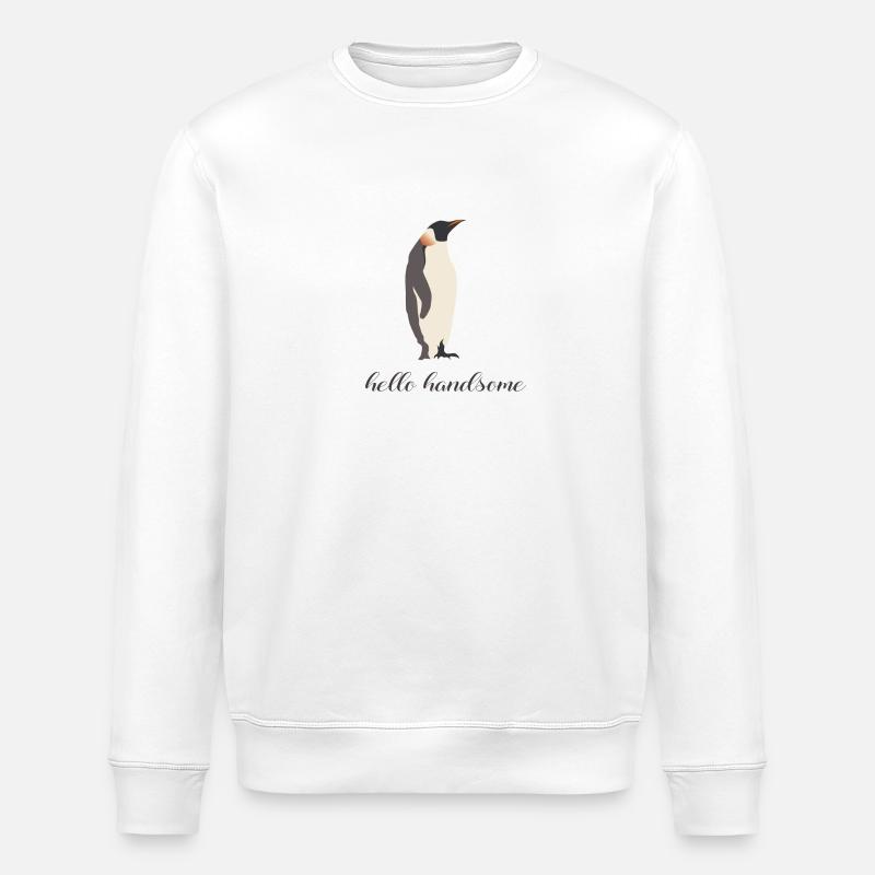 hello handsome - Stanley/Stella ROLLER Unisex Organic Sweatshirt - white