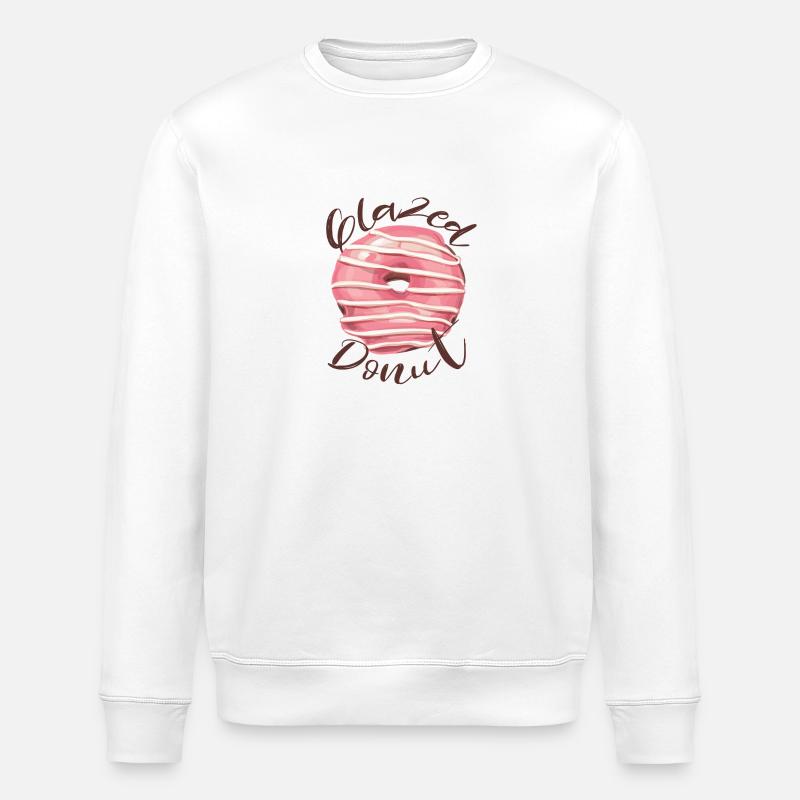 glazed donut - Stanley/Stella Unisex Bio-Sweatshirt ROLLER - Weiß