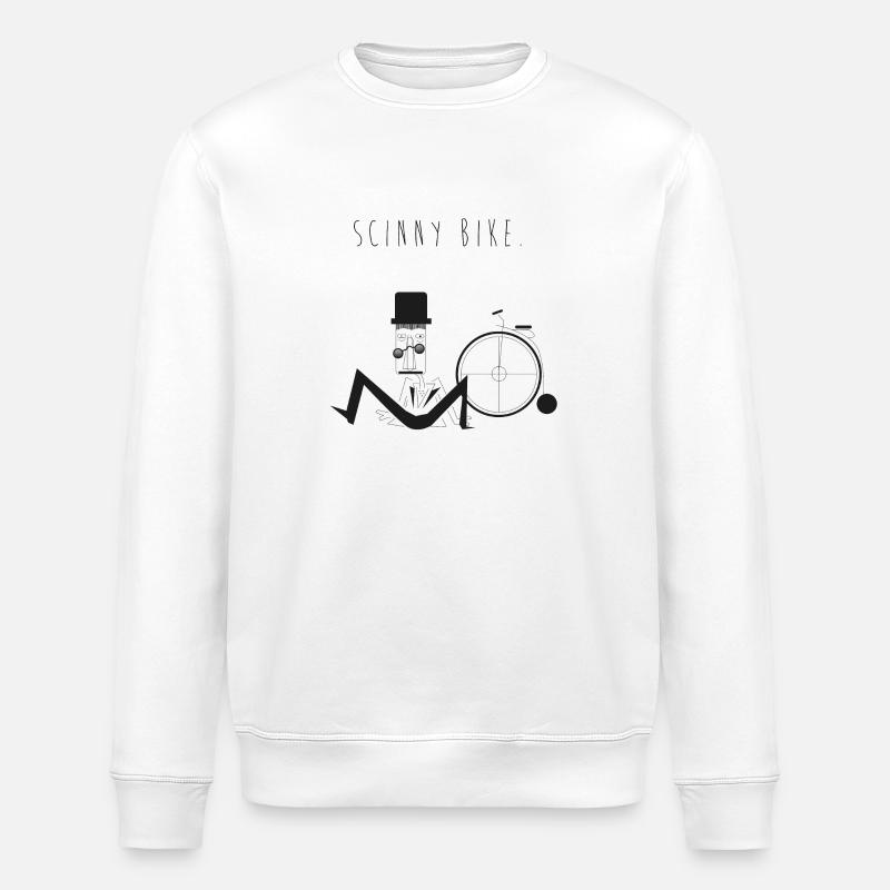 Cadeau d'illustration de vélo maigre - Sweat bio ROLLER Stanley/Stella Unisexe - blanc