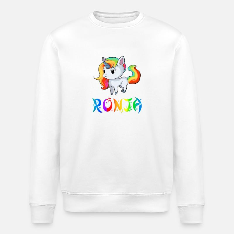 Ronja Einhorn - Sweat bio ROLLER Stanley/Stella Unisexe - blanc