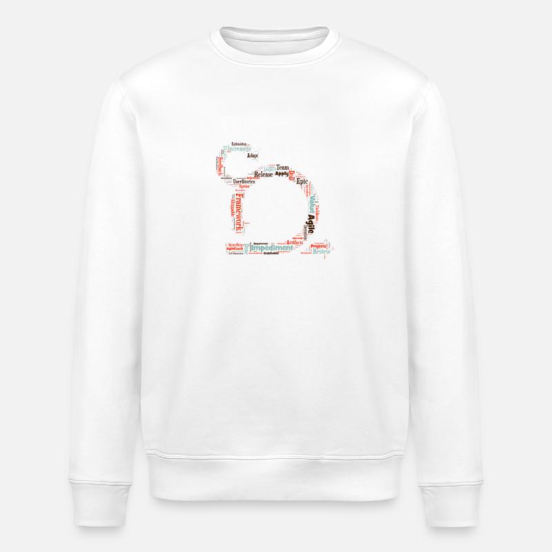 Cloud Agile Project Management - Stanley/Stella ROLLER Unisex Organic Sweatshirt - white