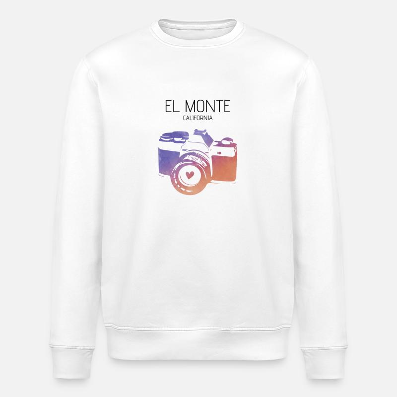 Kamera El Monte California - Stanley/Stella Unisex Bio-Sweatshirt ROLLER - Weiß