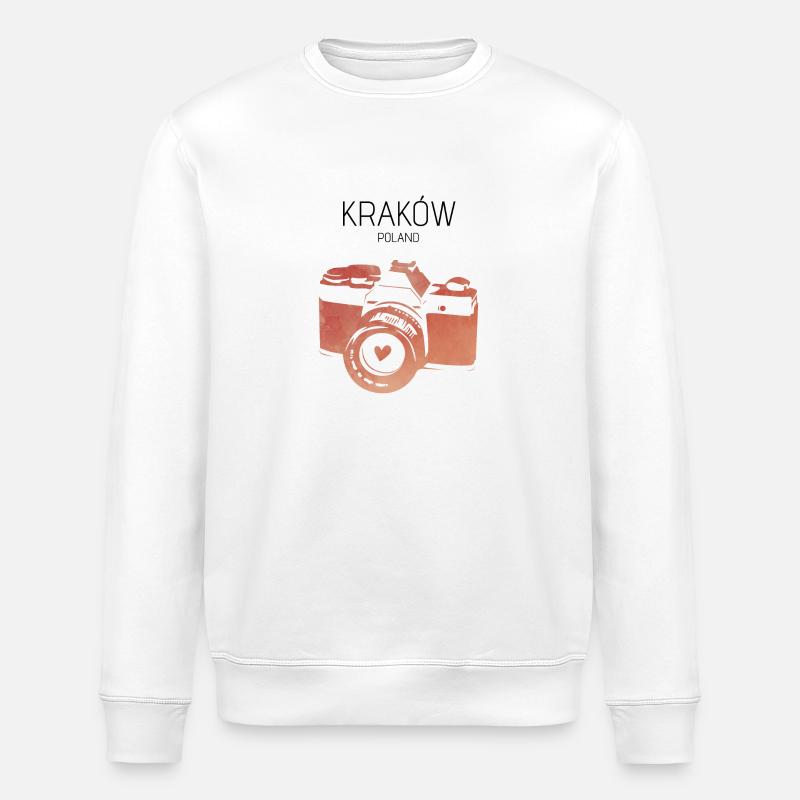 Camera Kraków - Stanley/Stella ROLLER Unisex Organic Sweatshirt - white