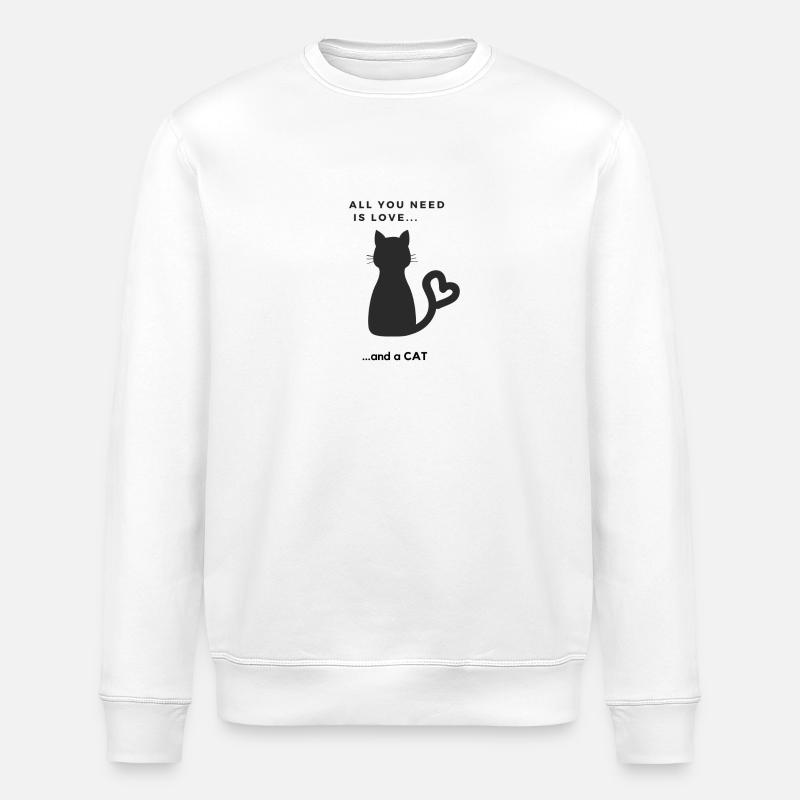 Design Chat doux - Sweat bio ROLLER Stanley/Stella Unisexe - blanc