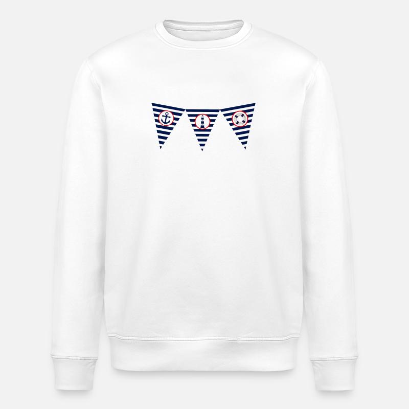 maritime, mer, phare, drapeau, fanion - Sweat bio ROLLER Stanley/Stella Unisexe - blanc