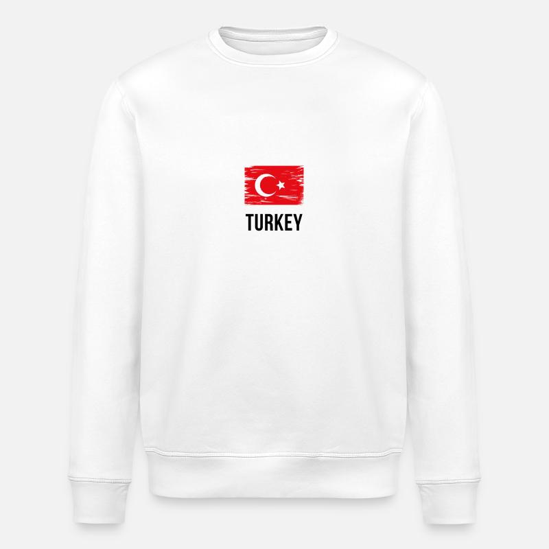 Turquie - « Drapeau » - Sweat bio ROLLER Stanley/Stella Unisexe - blanc