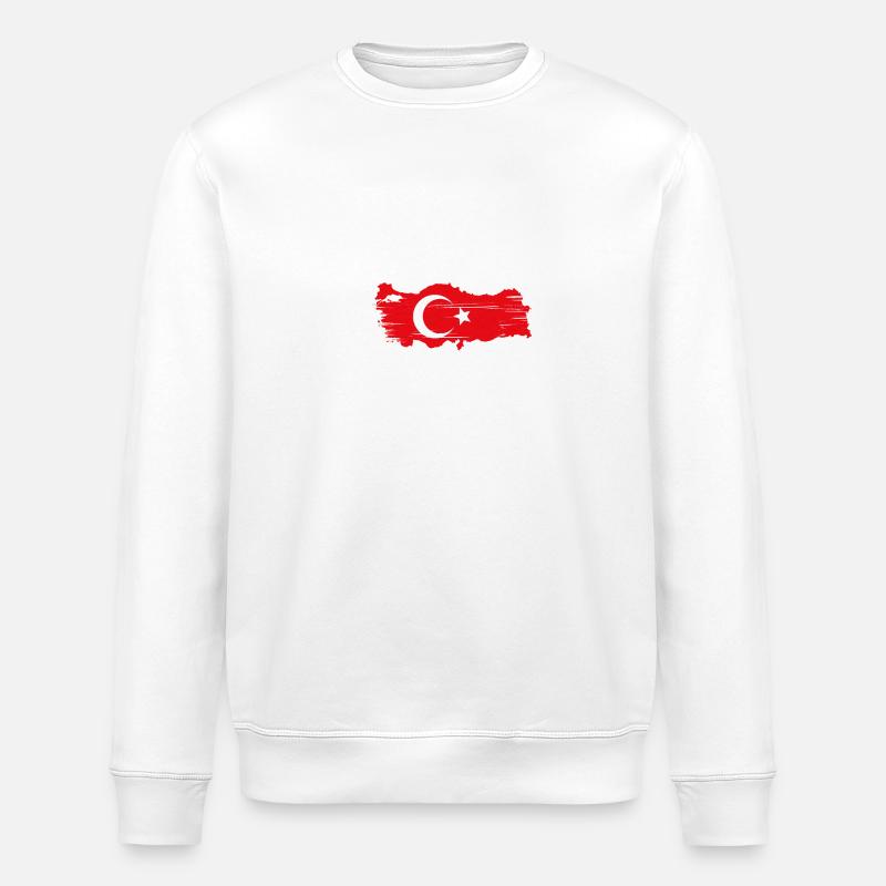 Turquie - "borderline" - Sweat bio ROLLER Stanley/Stella Unisexe - blanc