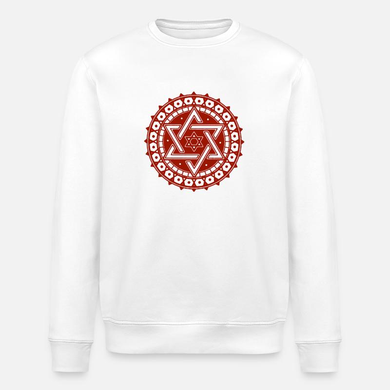 Davidstern - Stanley/Stella Unisex Bio-Sweatshirt ROLLER - Weiß