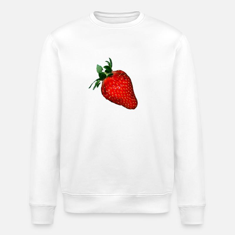 fraise - Sweat bio ROLLER Stanley/Stella Unisexe - blanc