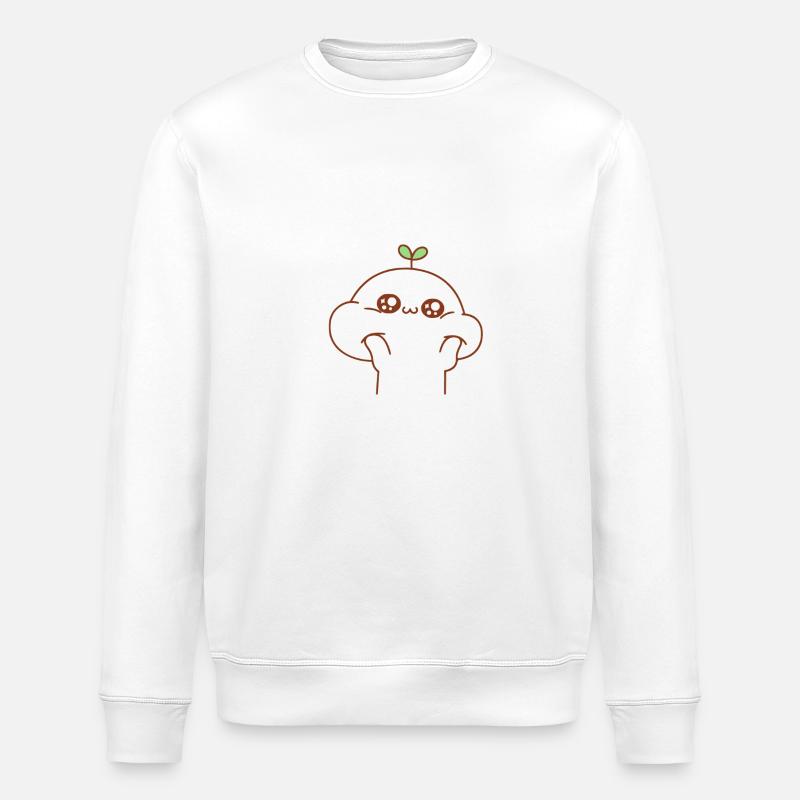 Hamster Comic Cute Geschenk Idee - Stanley/Stella Unisex Bio-Sweatshirt ROLLER - Weiß