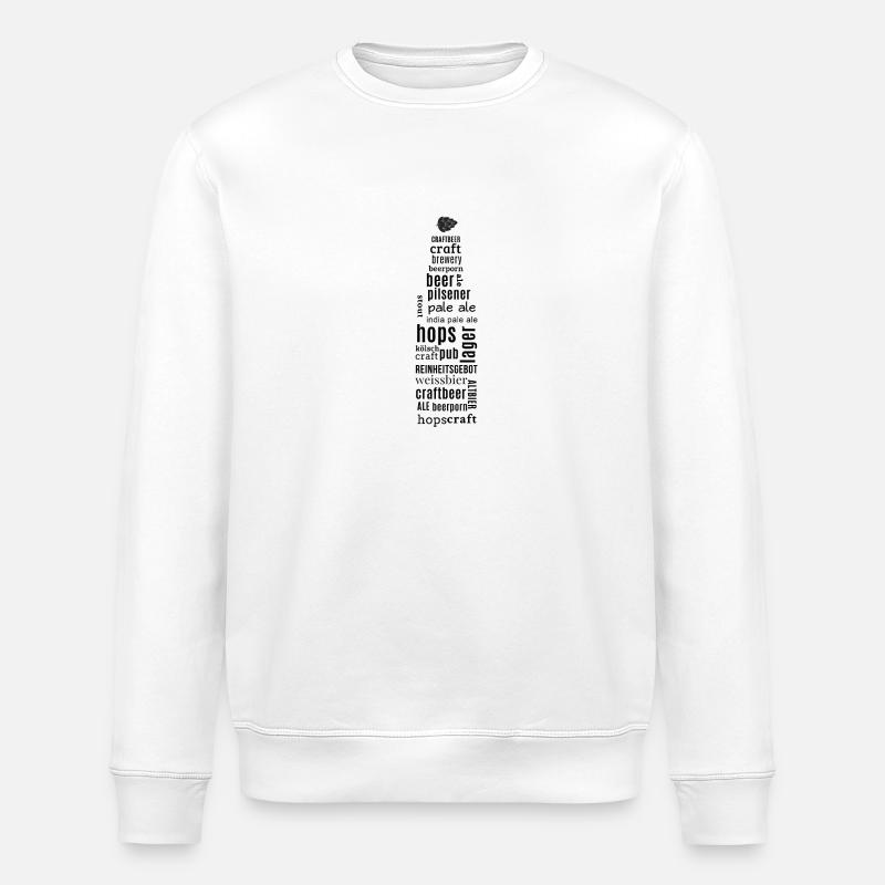 Beer - Beer Bottle - Gift - Stanley/Stella ROLLER Unisex Organic Sweatshirt - white
