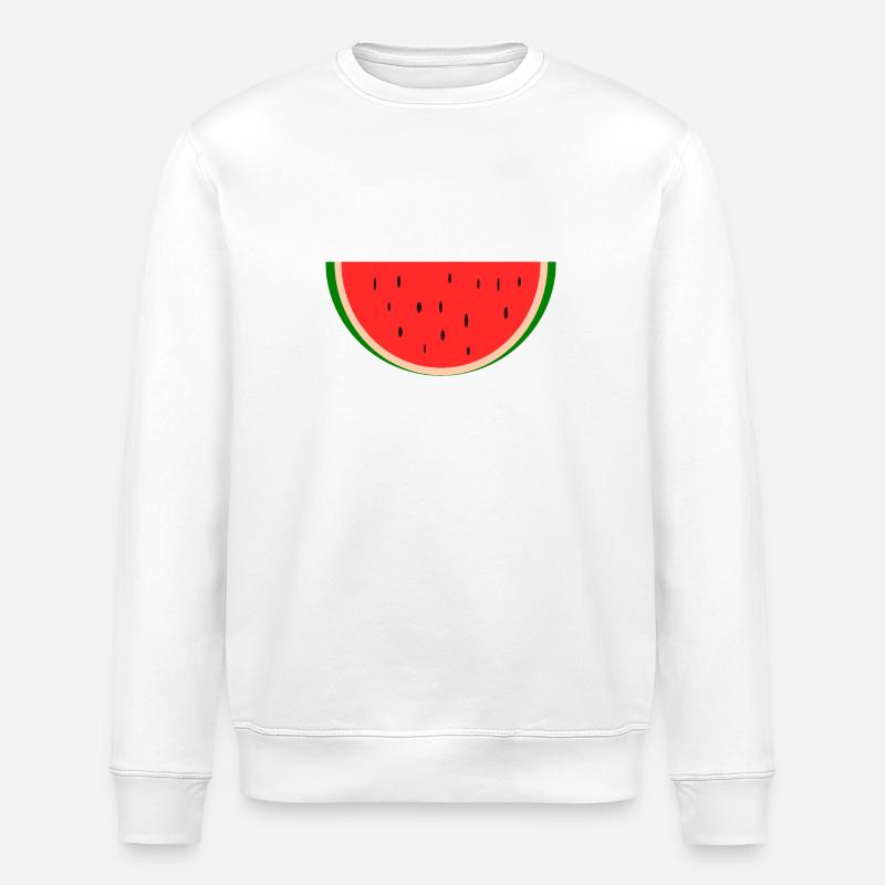 Wassermelone - Stanley/Stella Unisex Bio-Sweatshirt ROLLER - Weiß