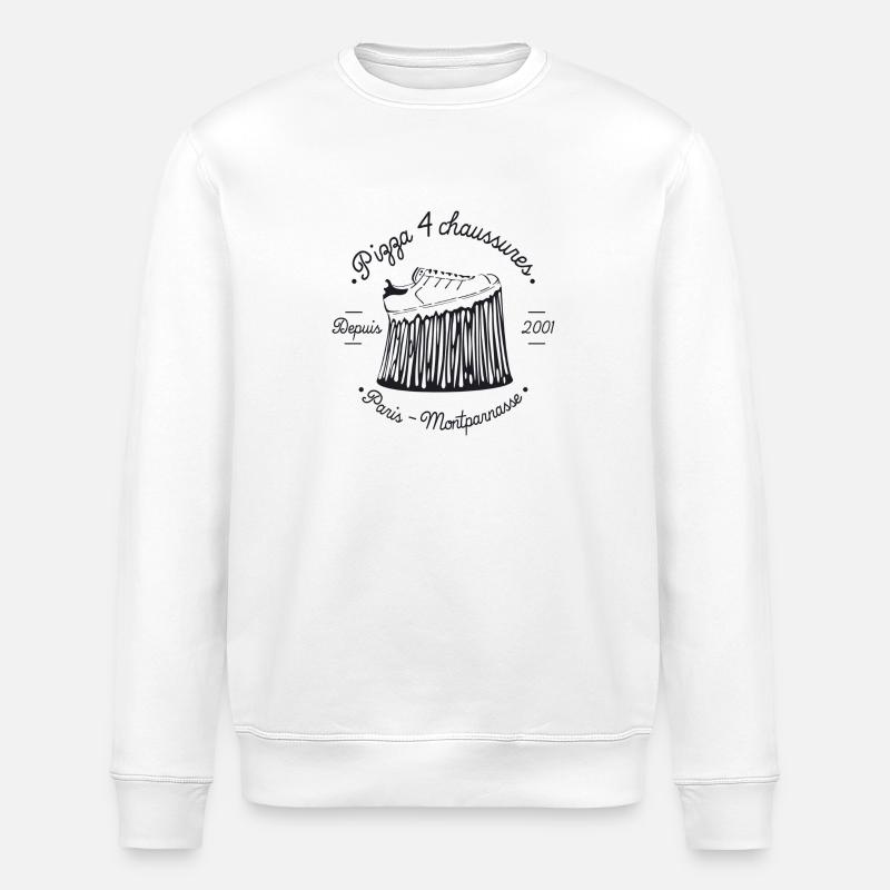 Pizza 4 chaussures - Sweat bio ROLLER Stanley/Stella Unisexe - blanc