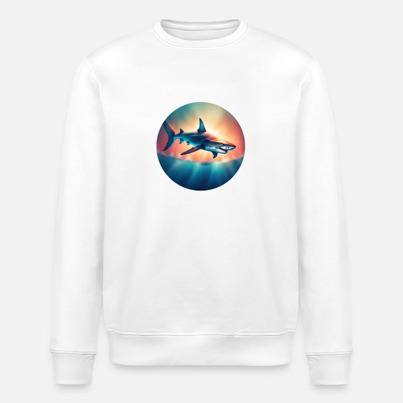 Requin prédateur océanique Requin - Sweat bio ROLLER Stanley/Stella Unisexe - blanc