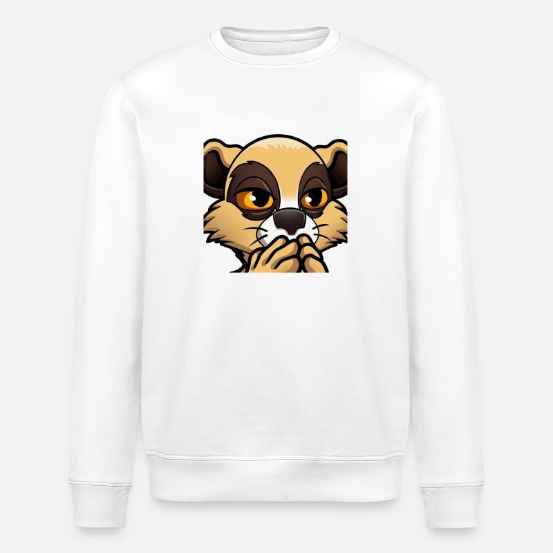 Suricate choqué - Sweat bio ROLLER Stanley/Stella Unisexe - blanc