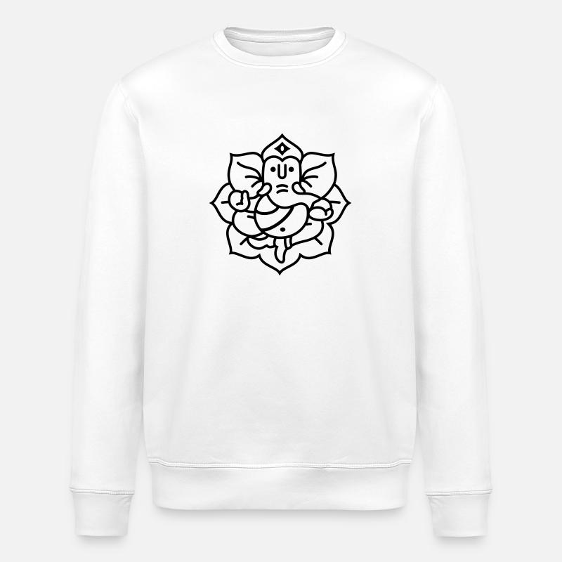 Ganesha Elephant No.02_1c - Sweat bio ROLLER Stanley/Stella Unisexe - blanc