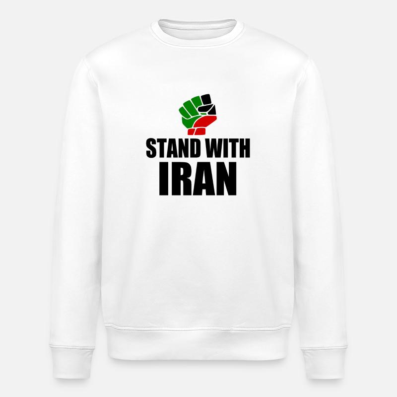 Stand with iran - Sweat bio ROLLER Stanley/Stella Unisexe - blanc