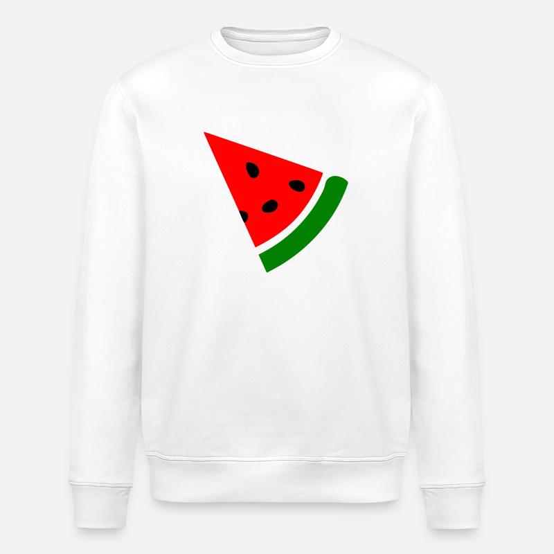 Wassermelone Melone - Stanley/Stella Unisex Bio-Sweatshirt ROLLER - Weiß