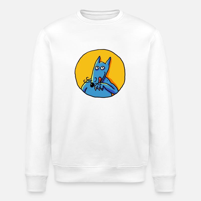 Le loup! - Sweat bio ROLLER Stanley/Stella Unisexe - blanc
