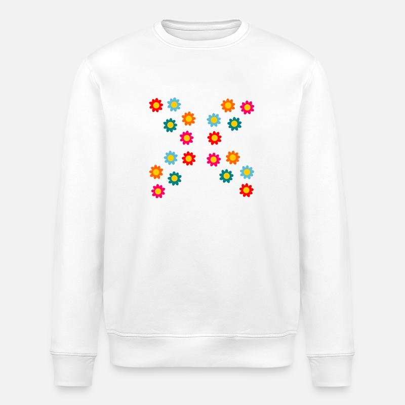 Blumen - Stanley/Stella Unisex Bio-Sweatshirt ROLLER - Weiß