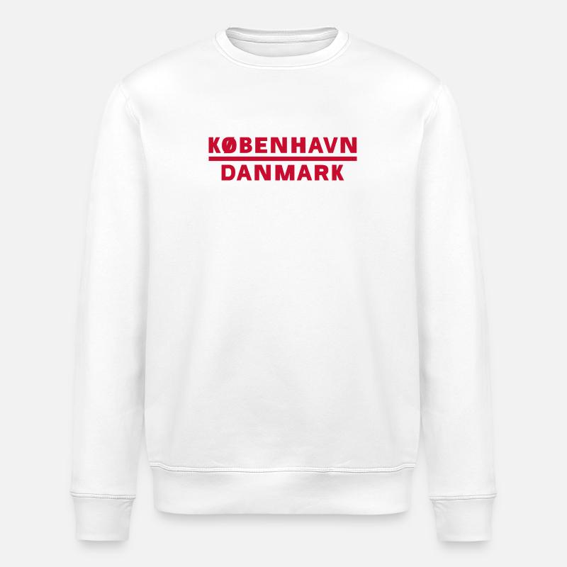 Kopenhagen Dänemark Neon Text - Stanley/Stella Unisex Bio-Sweatshirt ROLLER - Weiß