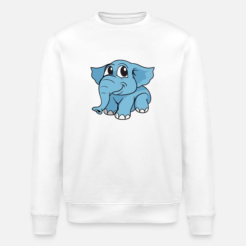 Elephant elephant - Stanley/Stella ROLLER Unisex Organic Sweatshirt - white