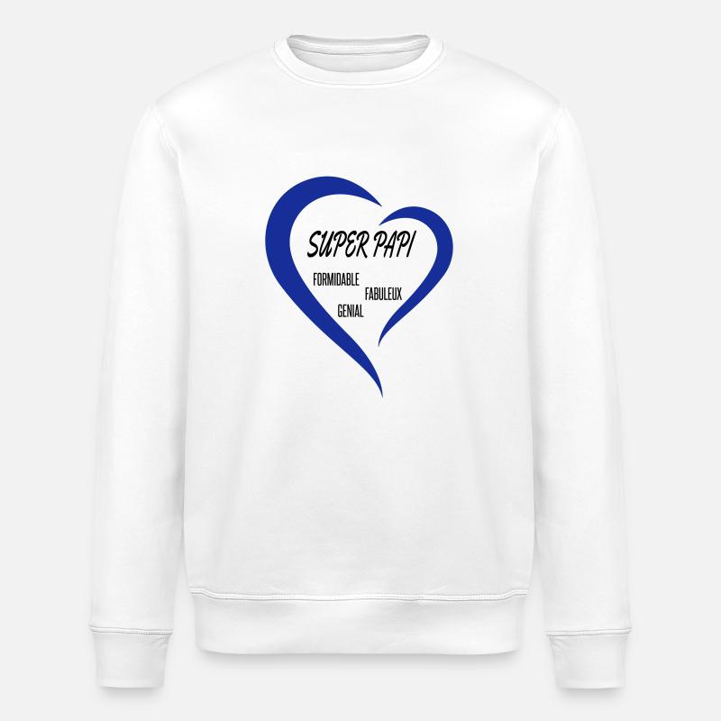 super papi coeur - Sweat bio ROLLER Stanley/Stella Unisexe - blanc