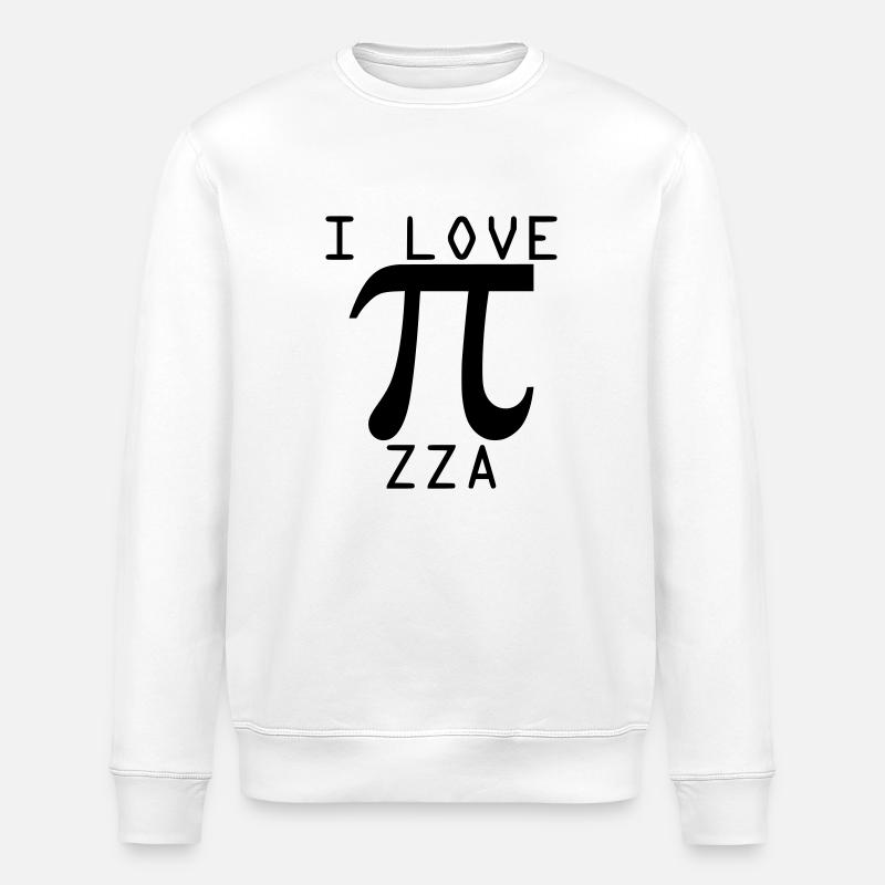 I LOVE PIZZA - Stanley/Stella Unisex Bio-Sweatshirt ROLLER - Weiß