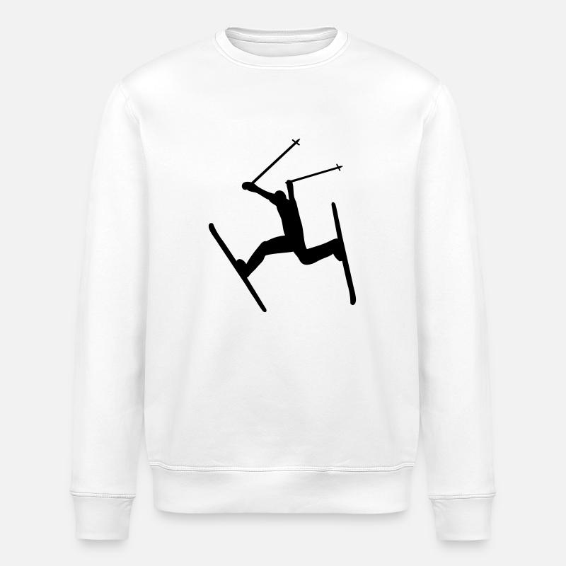 ski - Stanley/Stella ROLLER Unisex Organic Sweatshirt - white