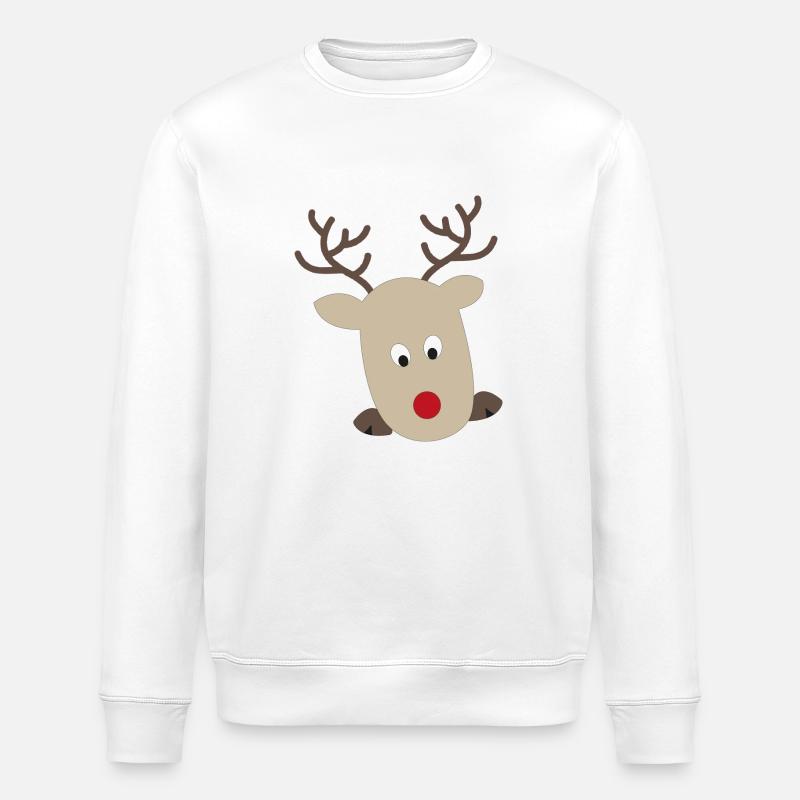 Elch - Stanley/Stella Unisex Bio-Sweatshirt ROLLER - Weiß