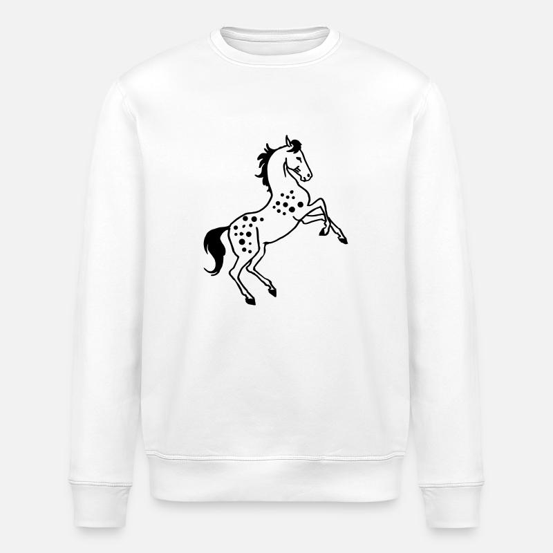 Cheval cabré - Sweat bio ROLLER Stanley/Stella Unisexe - blanc