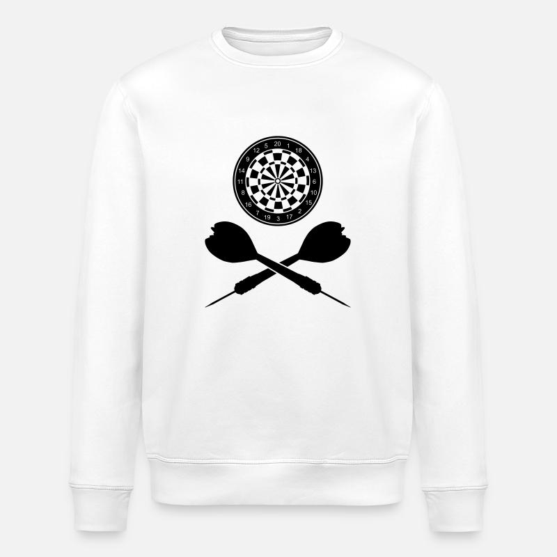 Gekreuzte Dartpfeile - Stanley/Stella Unisex Bio-Sweatshirt ROLLER - Weiß