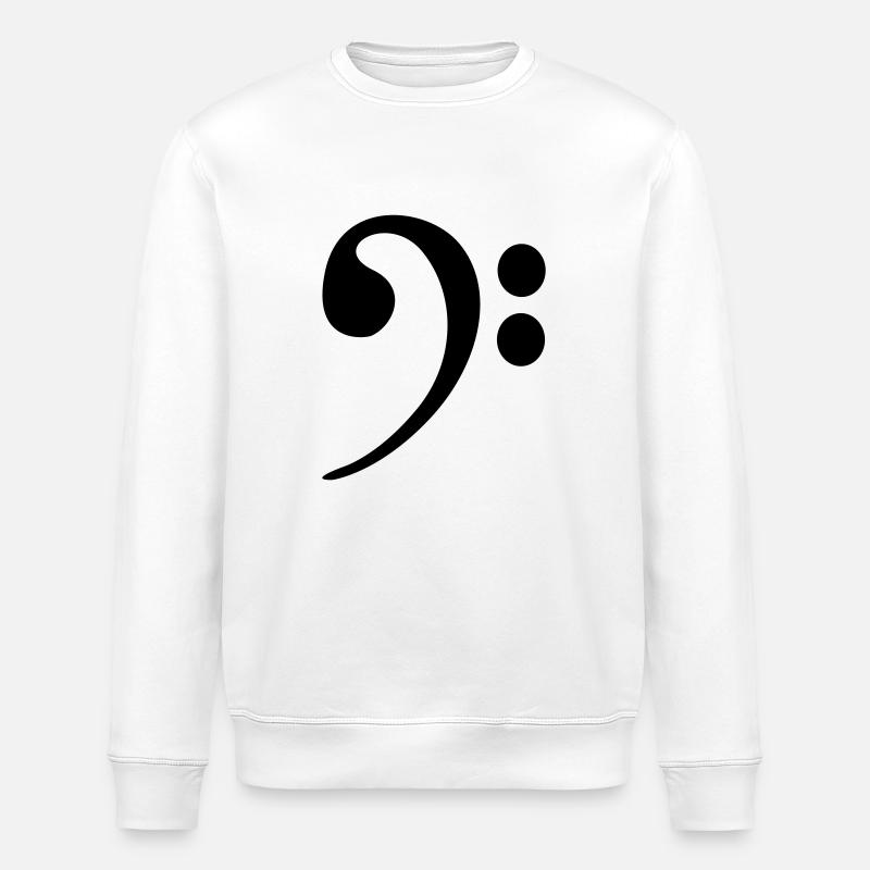 bass clef - Stanley/Stella Unisex Bio-Sweatshirt ROLLER - Weiß