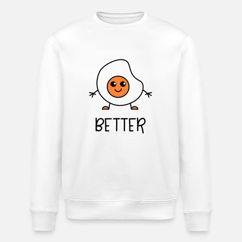 Better Together Partnerlook (Part1) Egg - Stanley/Stella ROLLER Unisex Organic Sweatshirt - white