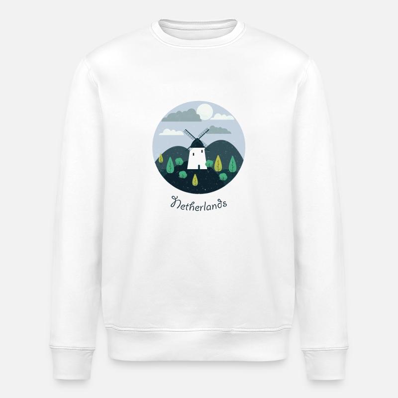 Doux grand logo des Pays-Bas. - Sweat bio ROLLER Stanley/Stella Unisexe - blanc