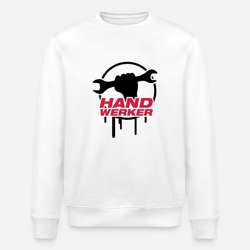 handwerker_logo_f2 - Stanley/Stella ROLLER Unisex Organic Sweatshirt - white