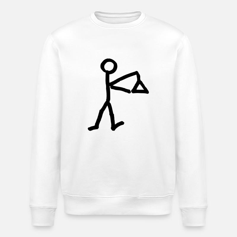 Musikant mit Triangel - Stanley/Stella Unisex Bio-Sweatshirt ROLLER - Weiß